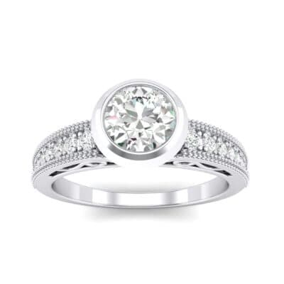 Blithe Bezel-Set Solitaire Crystal Engagement Ring (0.67 CTW) Top Dynamic View