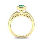 Blithe Bezel-Set Solitaire Emerald Engagement Ring (0.67 CTW) Side View
