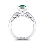 Blithe Bezel-Set Solitaire Emerald Engagement Ring (0.67 CTW) Side View
