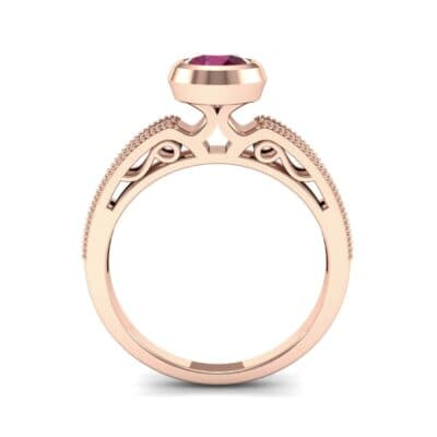 Blithe Bezel-Set Solitaire Ruby Engagement Ring (0.67 CTW) Side View