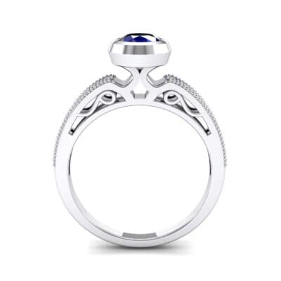 Blithe Bezel-Set Solitaire Blue Sapphire Engagement Ring (0.67 CTW) Side View