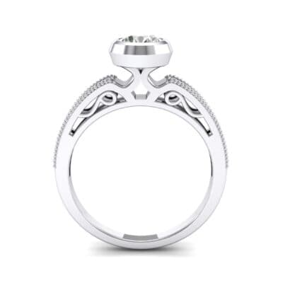 Blithe Bezel-Set Solitaire Crystal Engagement Ring (0.67 CTW) Side View