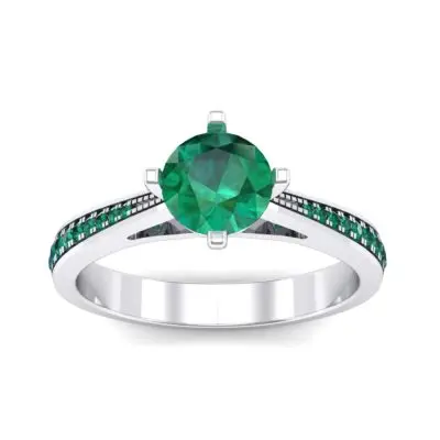 Antagonisme Schildknaap reservering Pave Round-Cut Solitaire Emerald Engagement Ring (0.73 CTW) | ICONIC Antagonisme Schildknaap reservering Pave Round-Cut Solitaire Emerald Engagement Ring (0.73 CTW) | ICONIC
