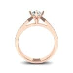 Pave Round-Cut Solitaire Diamond Engagement Ring (0.73 CTW) Side View
