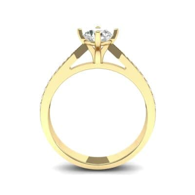 Pave Round-Cut Solitaire Diamond Engagement Ring (0.73 CTW) Side View