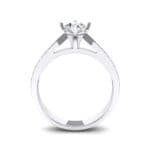 Pave Round-Cut Solitaire Crystal Engagement Ring (0.73 CTW) Side View