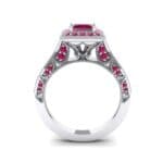 Square Halo Palazzo Ruby Engagement Ring (1.15 CTW) Side View