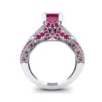 Beaded Palazzo Solitaire Ruby Engagement Ring (2.1 CTW) Side View