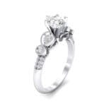 Amour Milgrain Solitaire Crystal Engagement Ring (1.48 CTW) Perspective View