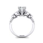 Amour Milgrain Solitaire Crystal Engagement Ring (1.48 CTW) Side View