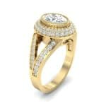 Victoria Bezel-Set Halo Diamond Engagement Ring (3.67 CTW) Perspective View
