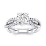 Countess Split Shank Solitaire Crystal Engagement Ring (1.03 CTW) Top Dynamic View