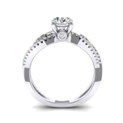 Countess Split Shank Solitaire Crystal Engagement Ring (1.03 CTW) Side View