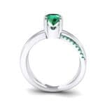 Galaxy Solitaire Emerald Engagement Ring (0.86 CTW) Side View
