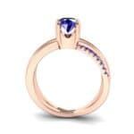 Galaxy Solitaire Blue Sapphire Engagement Ring (0.86 CTW) Side View