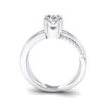 Galaxy Solitaire Crystal Engagement Ring (0.86 CTW) Side View