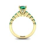 Bezel-Set Bubble Emerald Ring (0.78 CTW) Side View