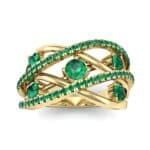 Star Jasmine Emerald Ring (0.89 CTW) Top Dynamic View