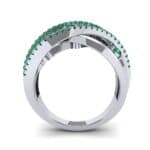 Star Jasmine Emerald Ring (0.89 CTW) Side View