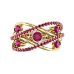 Star Jasmine Ruby Ring (0.89 CTW) Top Flat View