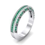 Three-Sided Palazzo Emerald Ring (0.34 CTW) Perspective View