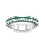 Three-Sided Palazzo Emerald Ring (0.34 CTW) Top Dynamic View