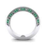 Three-Sided Palazzo Emerald Ring (0.34 CTW) Side View