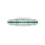 Three-Sided Palazzo Emerald Ring (0.34 CTW) Top Flat View