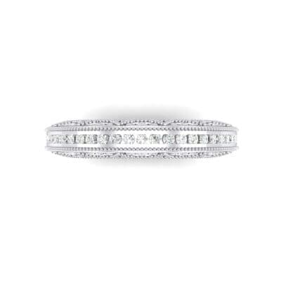 Three-Sided Palazzo Crystal Ring (0.34 CTW) Top Flat View
