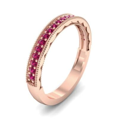 Pave Palazzo Ruby Ring (0.21 CTW) Perspective View