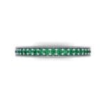 Pave Palazzo Emerald Ring (0.21 CTW) Top Flat View