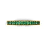 Pave Palazzo Emerald Ring (0.21 CTW) Top Flat View