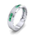 Demilune Threefold Emerald Ring (0.31 CTW) Perspective View
