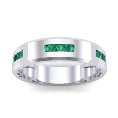 Demilune Threefold Emerald Ring (0.31 CTW) Top Dynamic View
