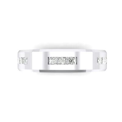 Demilune Threefold Crystal Ring (0.31 CTW) Top Flat View
