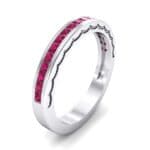 Channel-Set Demilune Ruby Ring (0.48 CTW) Perspective View