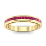 Channel-Set Demilune Ruby Ring (0.48 CTW) Top Dynamic View
