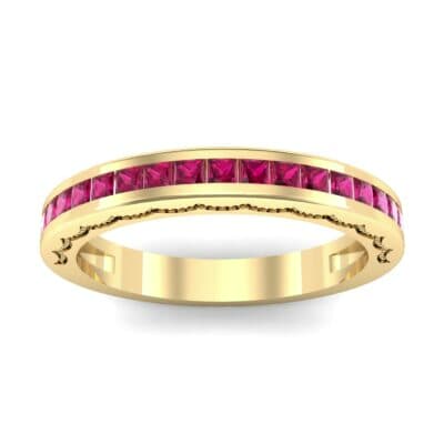 Channel-Set Demilune Ruby Ring (0.48 CTW) Top Dynamic View