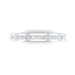 Channel-Set Demilune Crystal Ring (0.48 CTW) Top Flat View