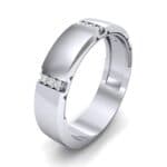 Demilune Sunken Pave Diamond Ring (0.05 CTW) Perspective View