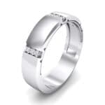 Demilune Sunken Pave Crystal Ring (0.05 CTW) Perspective View