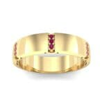 Demilune Sunken Pave Ruby Ring (0.05 CTW) Top Dynamic View