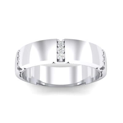 Demilune Sunken Pave Crystal Ring (0.05 CTW) Top Dynamic View