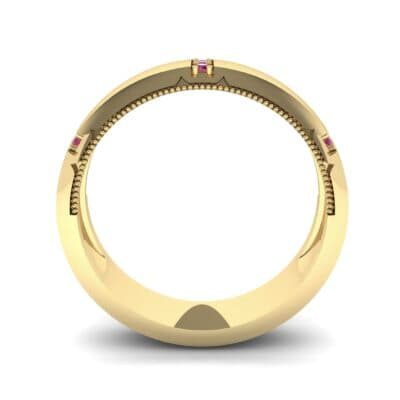 Demilune Sunken Pave Ruby Ring (0.05 CTW) Side View