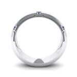 Demilune Sunken Pave Blue Sapphire Ring (0.05 CTW) Side View