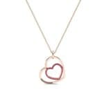 Nested Heart Ruby Pendant (0.19 CTW) Perspective View