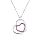 Nested Heart Ruby Pendant (0.19 CTW) Top Dynamic View