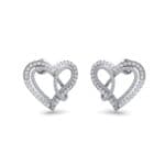Lasso Heart Diamond Earrings (0.36 CTW) Perspective View