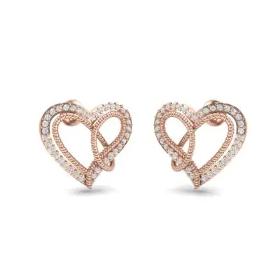 Lasso Heart Diamond Studs