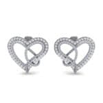Lasso Heart Diamond Earrings (0.36 CTW) Side View